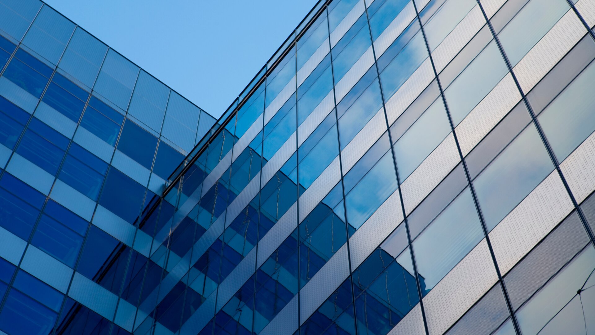 Commercial office glass curtain wall recorded through Sentinel oversight