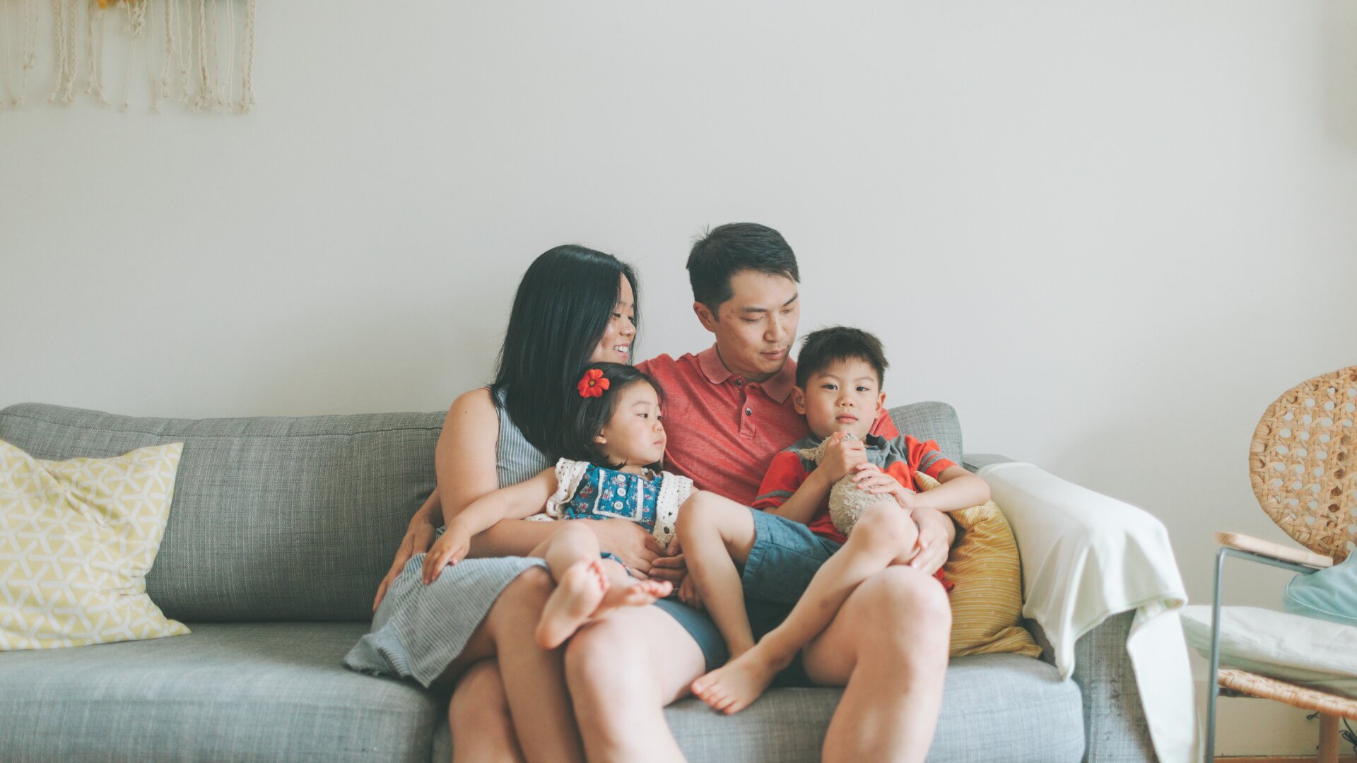 Family at home in a BC multi-family unit served by Sentinel building oversight